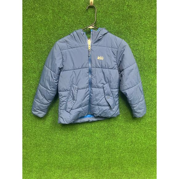 Youth REI Blue zip up winter skiing snowboarding hiking unisex jacket Sz Medium